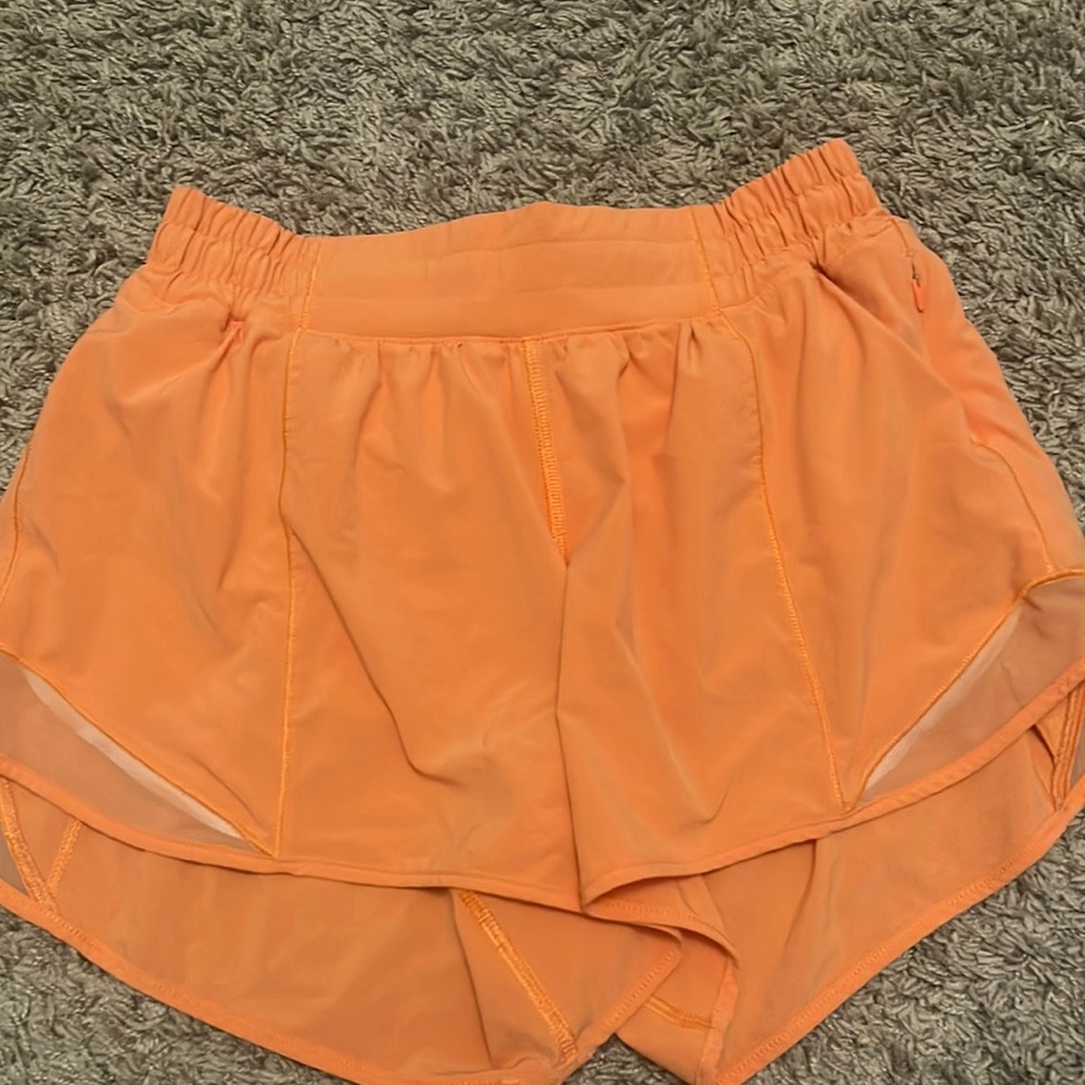 Lulu lemon shorts color orange size 4